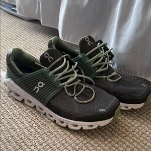 On Running Men's CloudSwift and Olive Sneakers — Men’s 14